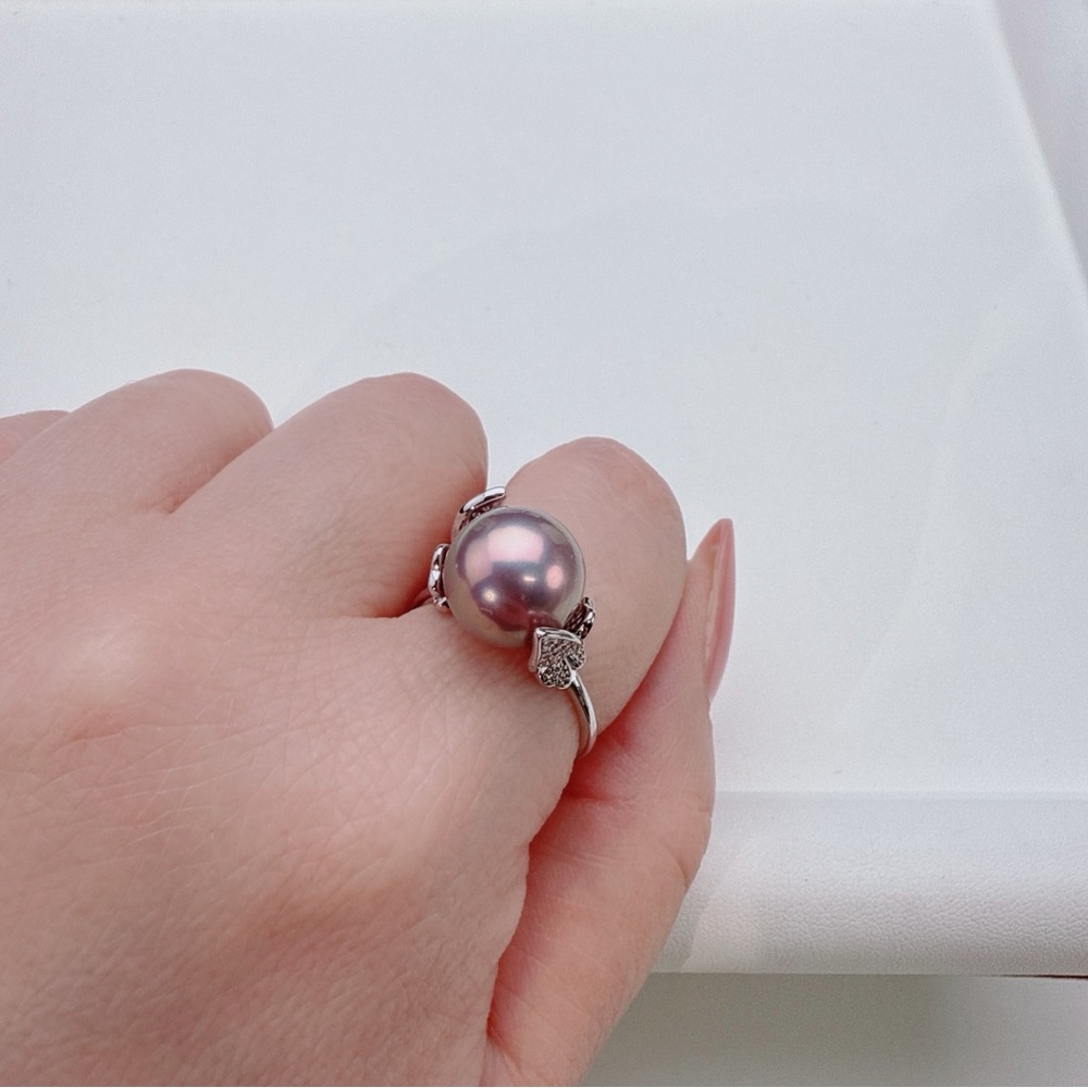 R79 S925 High Quality Freshwater Edison Pearl adjustable Ring - Picture 9 of 9